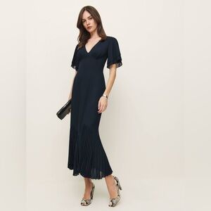 Reformation Navy Maxi Dress